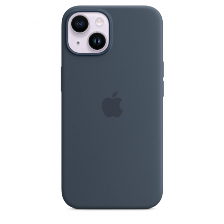 Apple iPhone 14 Silicone Case with MagSafe - Storm Blue [2]