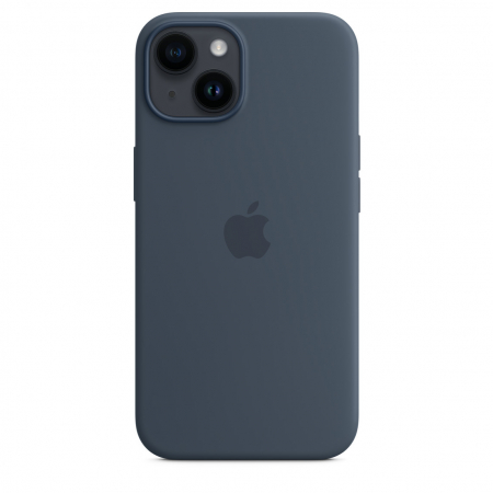 Apple iPhone 14 Silicone Case with MagSafe - Storm Blue [4]