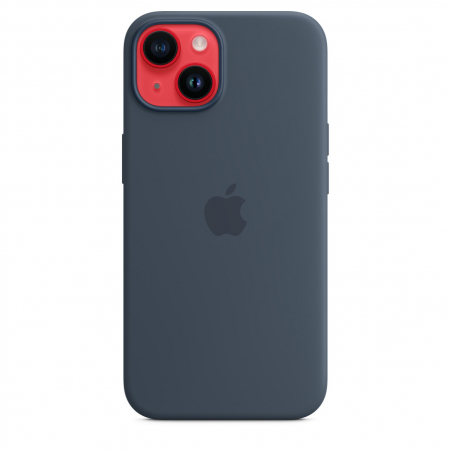 Apple iPhone 14 Silicone Case with MagSafe - Storm Blue [6]
