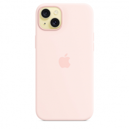 Apple iPhone 15 Plus Silicone Case w MagSafe - Light Pink [1]