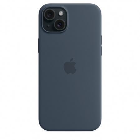 Apple iPhone 15 Plus Silicone Case w MagSafe - Storm Blue [3]