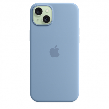 Apple iPhone 15 Plus Silicone Case w MagSafe - Winter Blue [3]