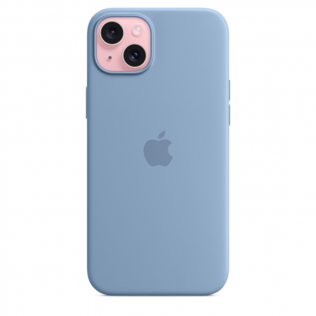 Apple iPhone 15 Plus Silicone Case w MagSafe - Winter Blue [1]