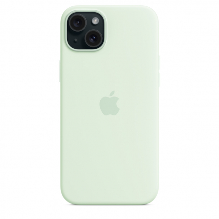 Apple iPhone 15 Plus Silicone Case with MagSafe - Soft Mint [4]
