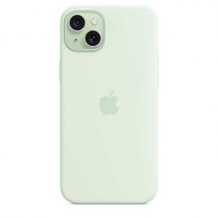 Apple iPhone 15 Plus Silicone Case with MagSafe - Soft Mint [2]
