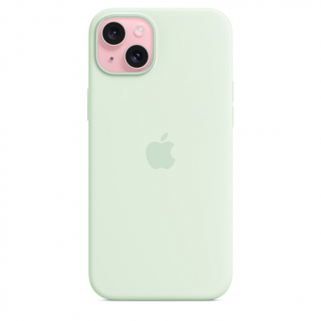 Apple iPhone 15 Plus Silicone Case with MagSafe - Soft Mint [1]