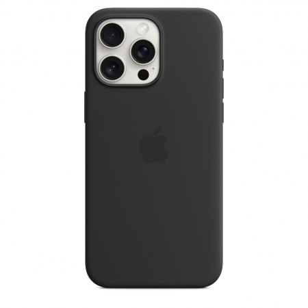Apple iPhone 15 Pro Max Silicone Case w MagSafe - Black [1]