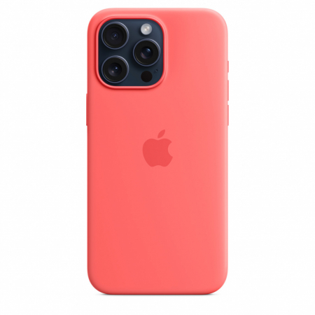 Apple iPhone 15 Pro Max Silicone Case w MagSafe - Guava [1]