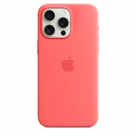 Apple iPhone 15 Pro Max Silicone Case w MagSafe - Guava [2]