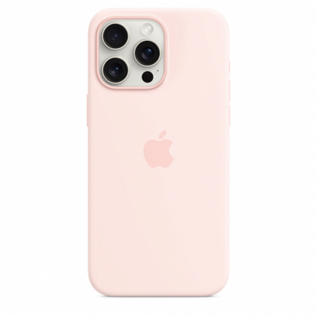 Apple iPhone 15 Pro Max Silicone Case w MagSafe - Light Pink [2]