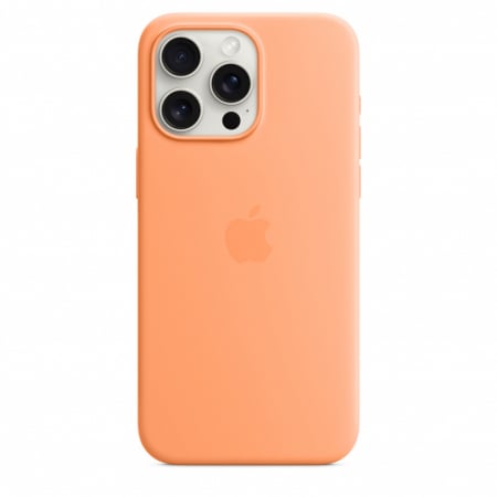 Apple iPhone 15 Pro Max Silicone Case w MagSafe - Orange Sorbet [2]