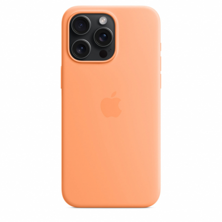 Apple iPhone 15 Pro Max Silicone Case w MagSafe - Orange Sorbet [3]