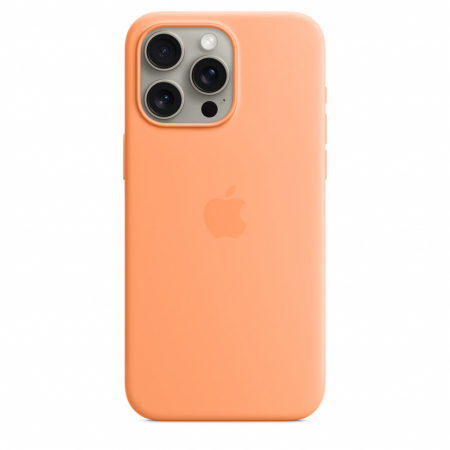 Apple iPhone 15 Pro Max Silicone Case w MagSafe - Orange Sorbet [0]
