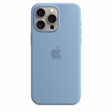 Apple iPhone 15 Pro Max Silicone Case w MagSafe - Winter Blue [0]
