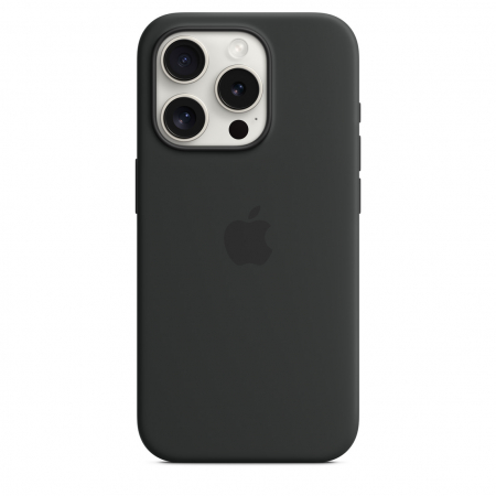 Apple iPhone 15 Pro Silicone Case w MagSafe - Black [3]