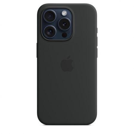 Apple iPhone 15 Pro Silicone Case w MagSafe - Black [1]