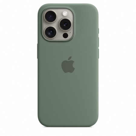 Apple iPhone 15 Pro Silicone Case w MagSafe - Cypress [0]