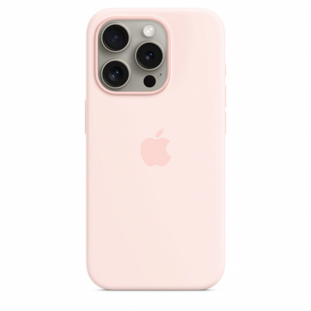 Apple iPhone 15 Pro Silicone Case w MagSafe - Light Pink [0]