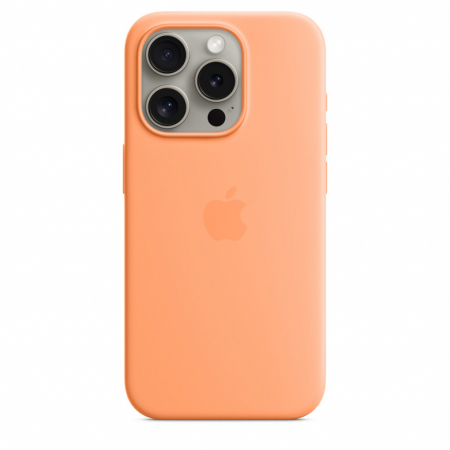 Apple iPhone 15 Pro Silicone Case w MagSafe - Orange Sorbet [0]