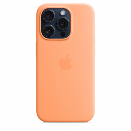 Apple iPhone 15 Pro Silicone Case w MagSafe - Orange Sorbet [1]