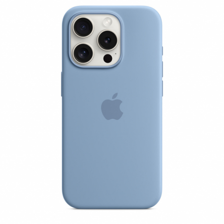 Apple iPhone 15 Pro Silicone Case w MagSafe - Winter Blue [2]