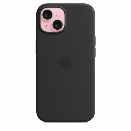 Apple iPhone 15 Silicone Case w MagSafe - Black [1]