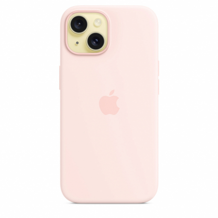 Apple iPhone 15 Silicone Case w MagSafe - Light Pink [2]
