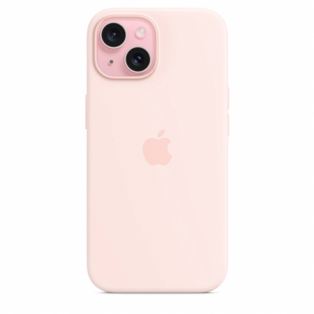 Apple iPhone 15 Silicone Case w MagSafe - Light Pink [1]