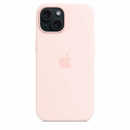 Apple iPhone 15 Silicone Case w MagSafe - Light Pink [4]