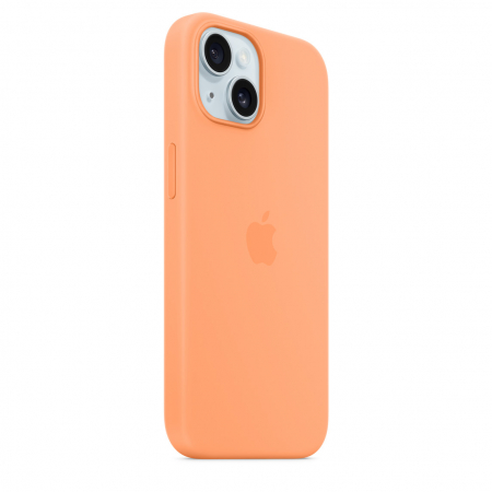 Apple iPhone 15 Silicone Case w MagSafe - Orange Sorbet [6]