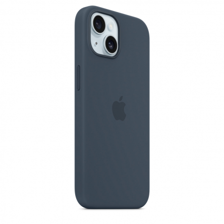 Apple iPhone 15 Silicone Case with MagSafe - Storm Blue [3]