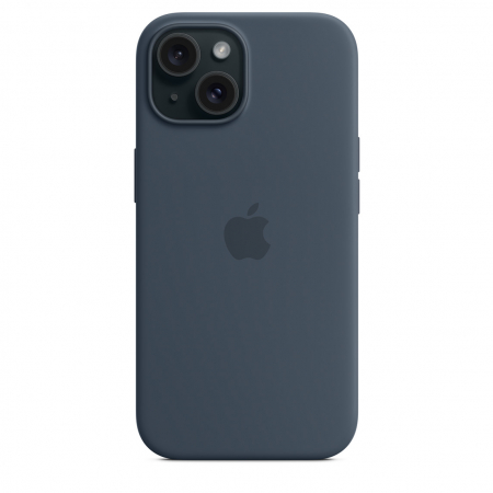 Apple iPhone 15 Silicone Case with MagSafe - Storm Blue [4]