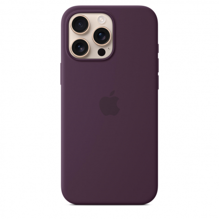 Huse - Apple iPhone 16 Pro Max Silicone Case with MagSafe - Plum