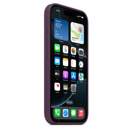 Apple iPhone 16 Pro Silicone Case with MagSafe - Plum [1]