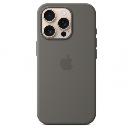 Smartphone - accesorii - Apple iPhone 16 Pro Silicone Case with MagSafe - Stone Gray