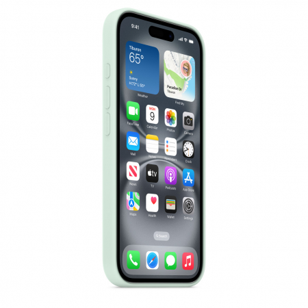 Apple iPhone 16 Silicone Case with MagSafe - Aquamarine (SEASONAL) [6]