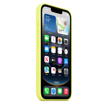Apple iPhone 16e Silicone Case – Neon Yellow - SEASONAL [2]