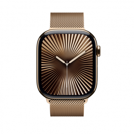 Apple Watch 46mm Milanese Loop:  Gold Milanese Loop - M/L [2]