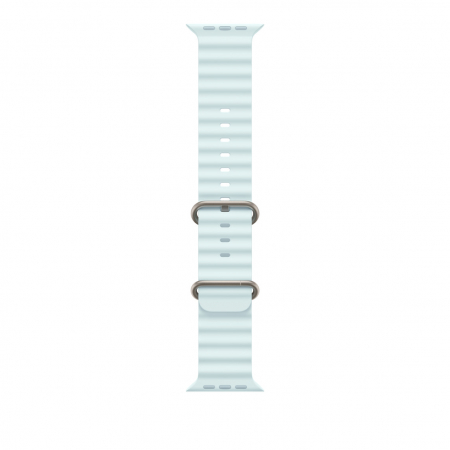 Smart Watch accesorii - Apple Watch 49mm Band:  Ice Blue Ocean Band - Natural Titanium Finish