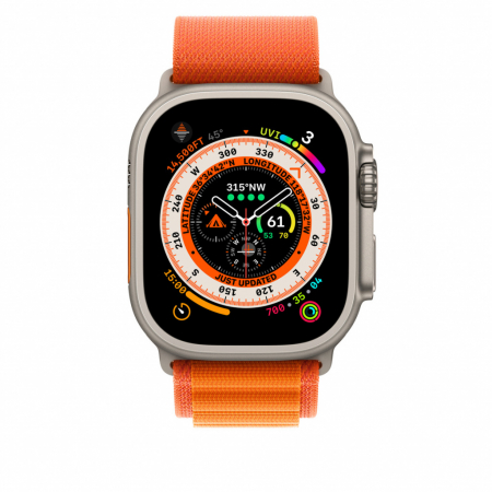 Apple Watch 49mm Band: Orange Alpine Loop - Medium [2]