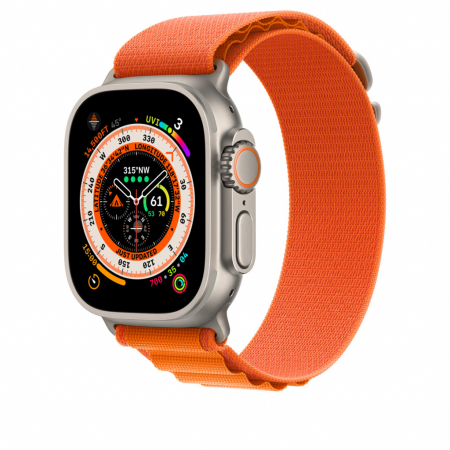 Apple Watch 49mm Band: Orange Alpine Loop - Small [1]