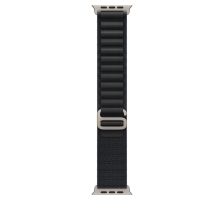 Smart Watch accesorii - Apple Watch 49mm Loop:  Black Alpine Loop - Medium - Natural Titanium Finish