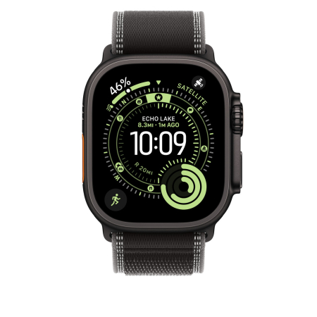 Apple Watch 49mm Loop:  Black/Charcoal Trail Loop - S/M - Black Titanium Finish [2]