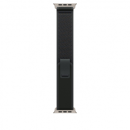 Apple Watch 49mm Loop:  Black Trail Loop - M/L - Natural Titanium Finish [0]