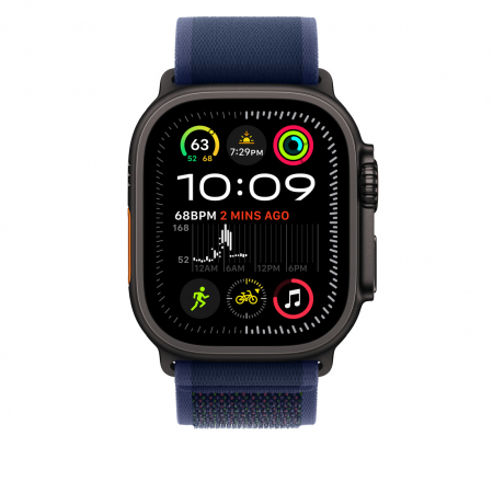 Apple Watch 49mm Loop:  Blue Trail Loop - M/L - Black Titanium Finish [1]