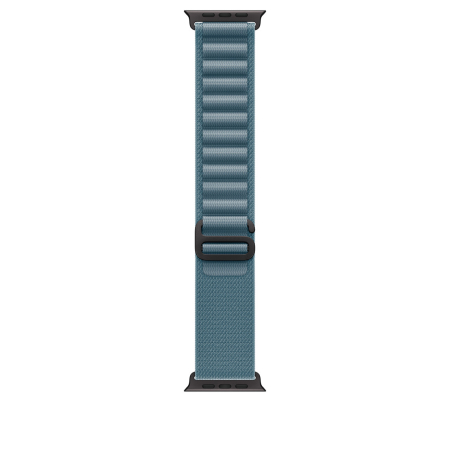 Smart Watch - Apple Watch 49mm Loop:  Light Blue Alpine Loop - Large - Black Titanium Finish