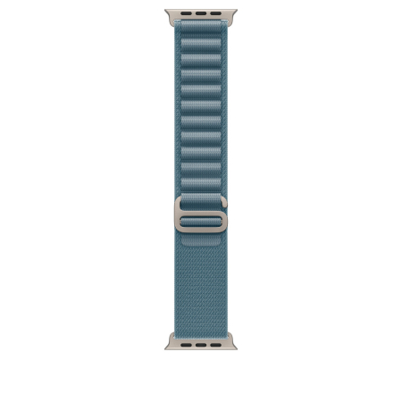 Laptop, Tablete & Telefoane - Apple Watch 49mm Loop:  Light Blue Alpine Loop - Medium - Natural Titanium Finish