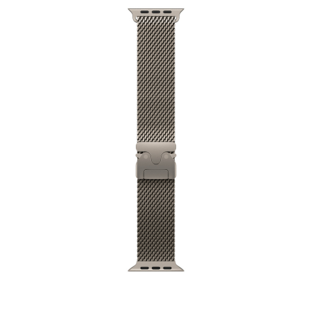Smart Watch - Apple Watch 49mm Loop:  Natural Titanium Milanese Loop - Large