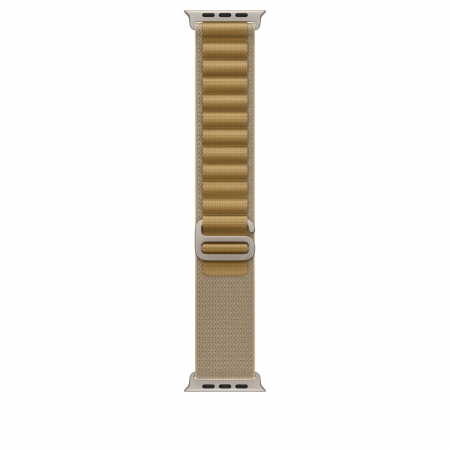 Smart Watch accesorii - Apple Watch 49mm Loop:  Tan Alpine Loop - Small - Natural Titanium Finish