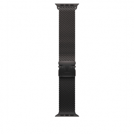 Laptop, Tablete & Telefoane - Apple Watch 49mm Milanese Loop:  Black Titanium Milanese Loop - Medium